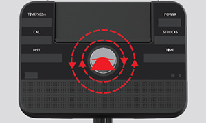 Console avec bouton de contrôle